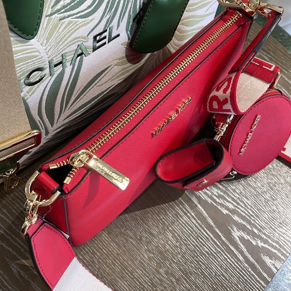 MICHAEL KORS JET SET TRAVEL SMALL SHOULDER CROSSBODY BAG WITH TECH ATTCH AIRPOD - Picture 5 of 16